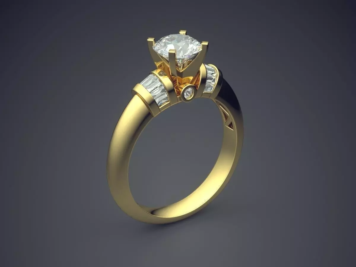 Ring With Diamonds 1059 3D print model
