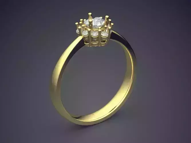 Wedding Ring With Diamonds 1057