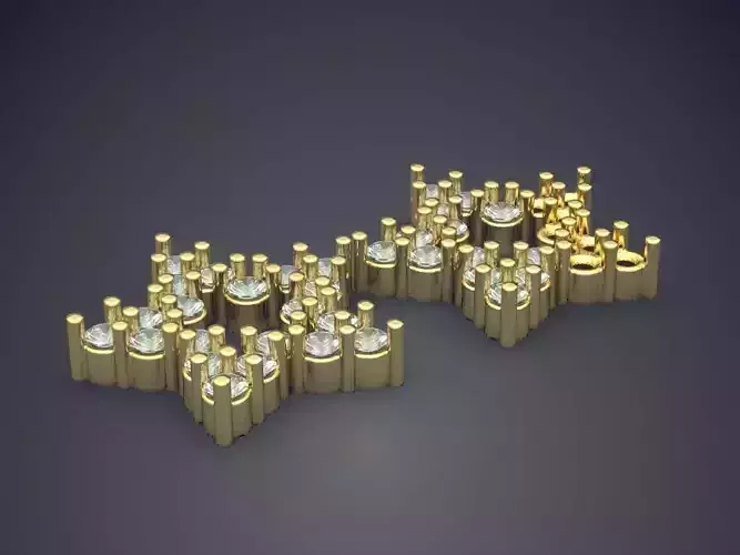 Cute Girly Star Shaped Earrings with Diamonds 1056