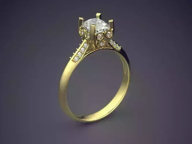 Magnificent Unique Ring With Diamonds 1055
