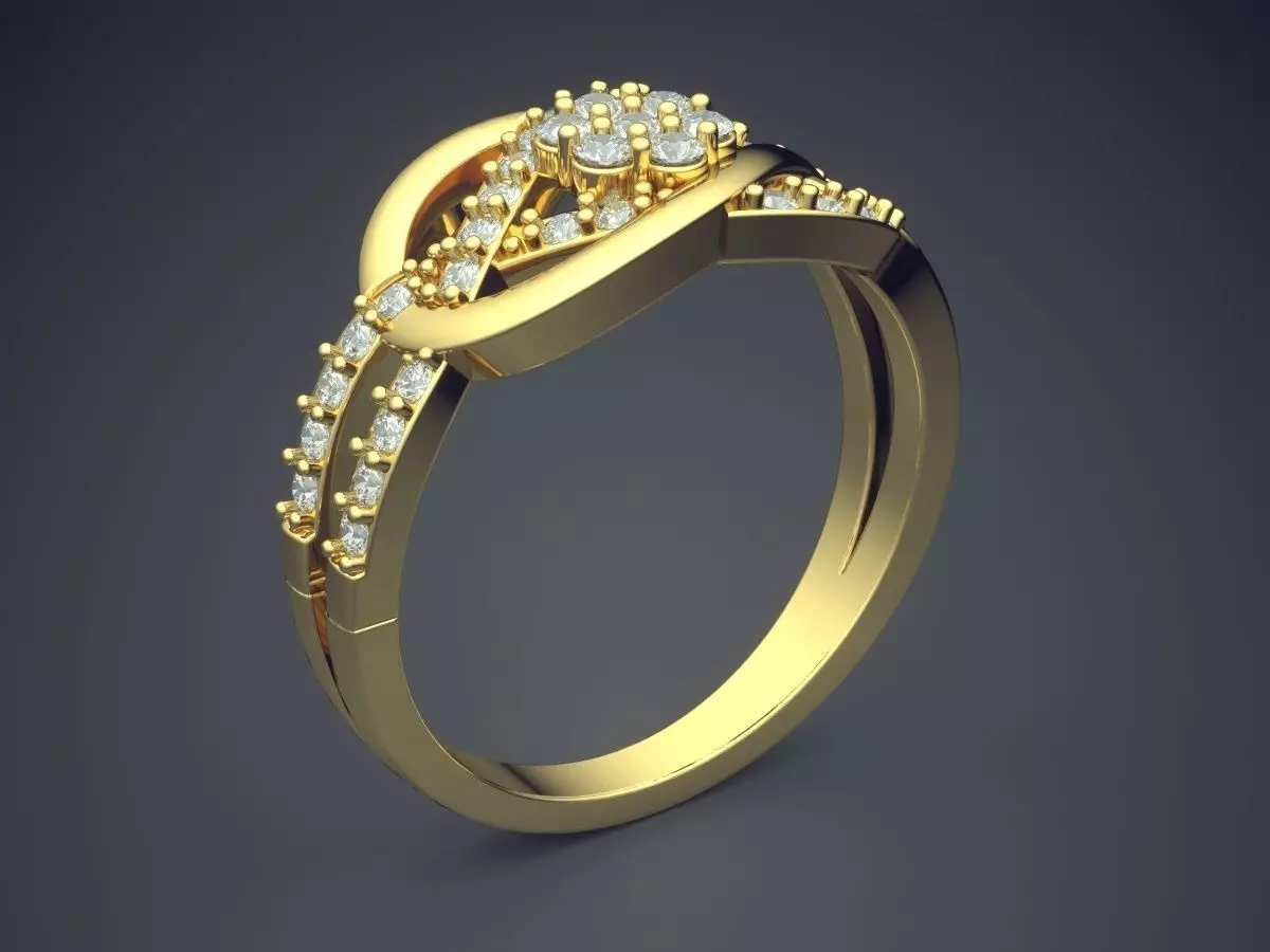 Ring With Diamonds 1051 3D print model