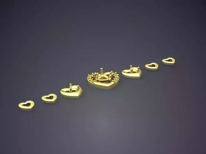 Heart-Motif Small Diamond Bracelet 1047