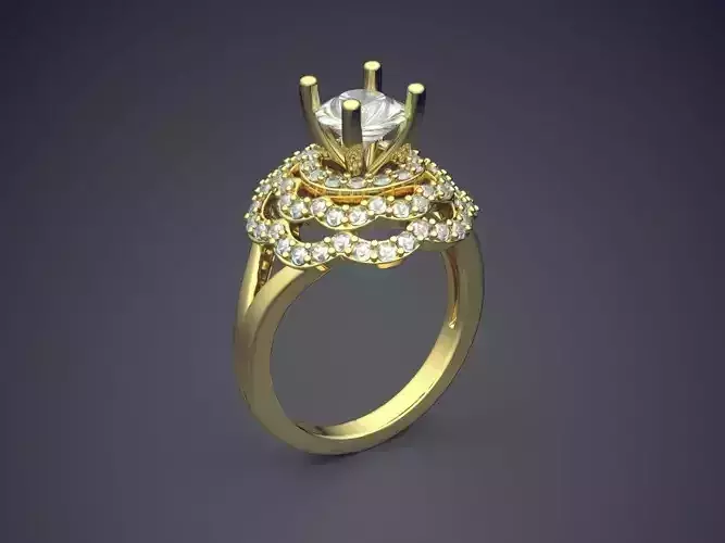 Engagement Ring With Diamonds 1045