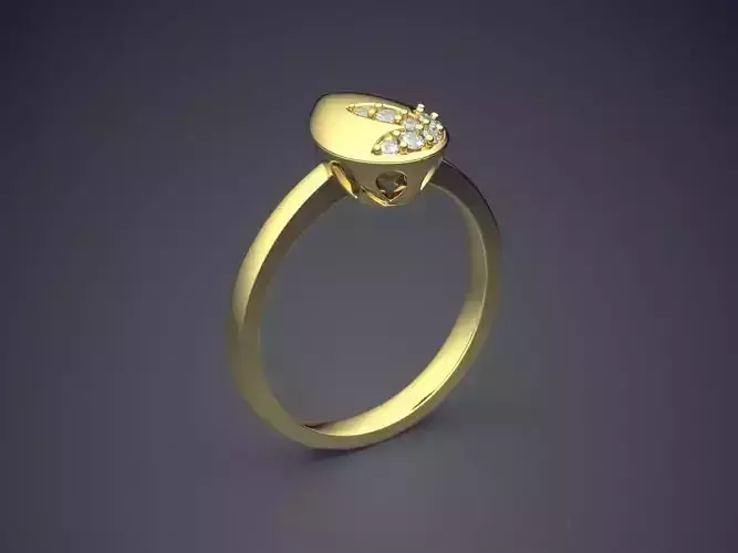 Raindrop Detailed Dainty Feminine Ring 1030