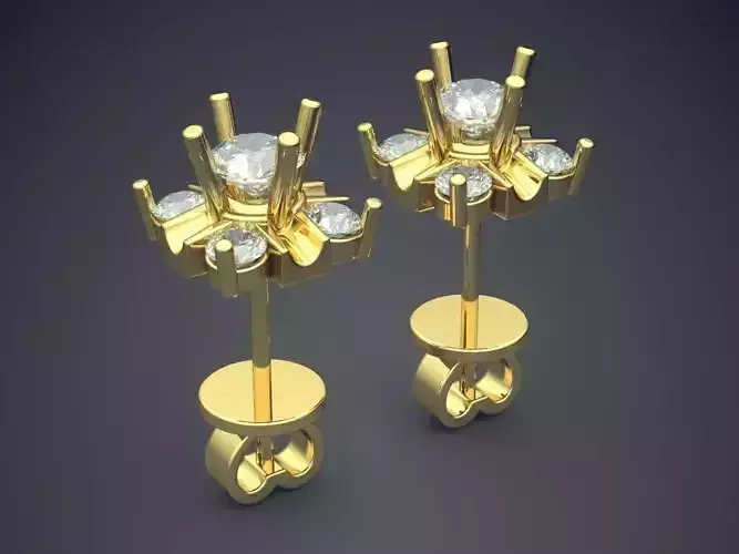 Elegant Earrings With Diamonds 1022