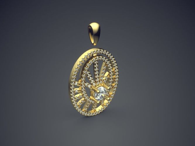 Vintage Detailed and Carved Pendant 1020 3D print model