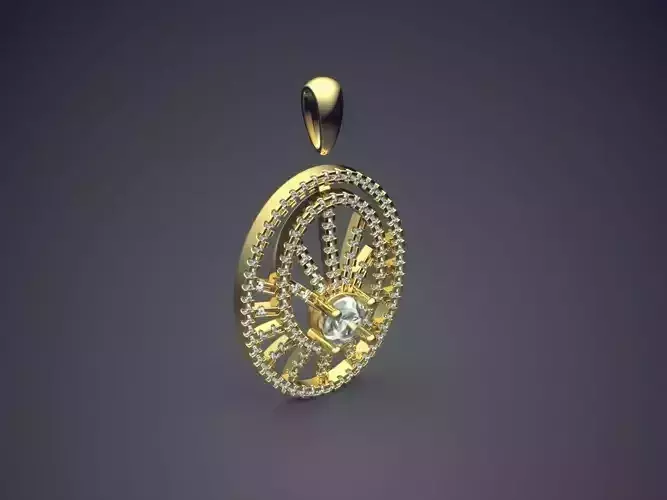 Vintage Detailed and Carved Pendant 1020 3D print model