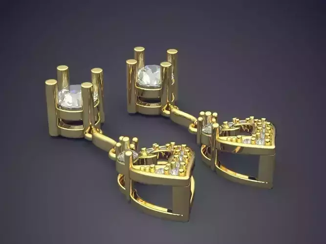 Elegant Earrings With Diamonds 1002