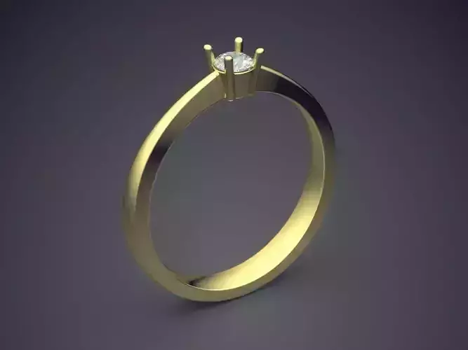 Precious Dainty Engagement Ring with Small Diamond 873