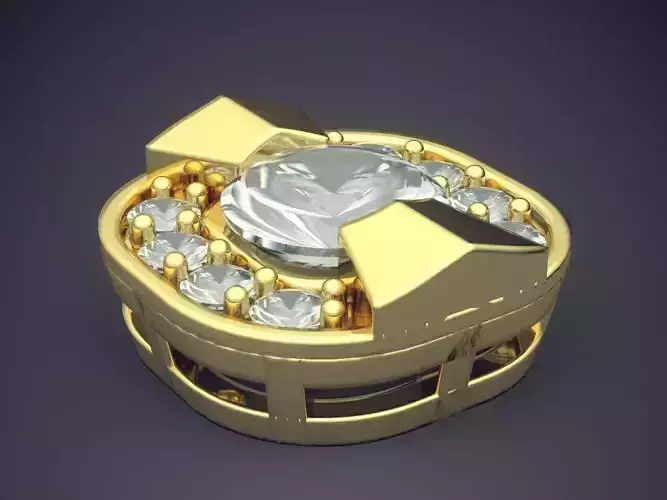 Unique Futuristic Square Shape Layered Pendant 654