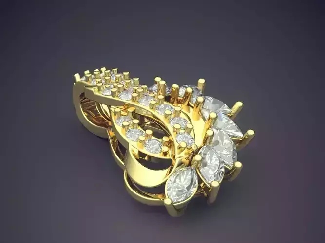 Flower-shaped Full Of Diamonds Pendant Necklace 682