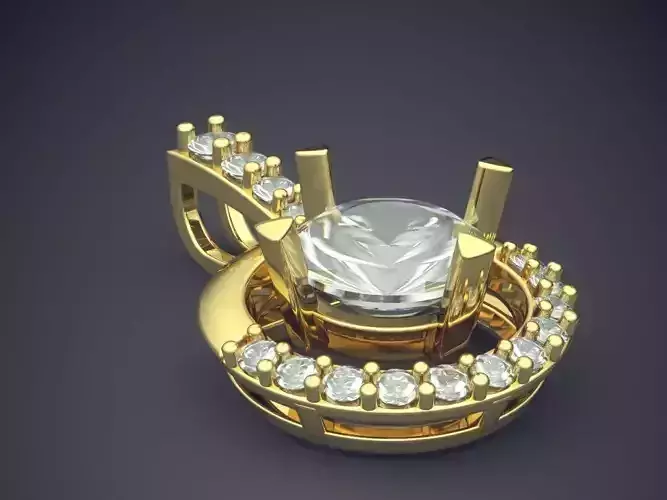 Pendant Necklace With Diamonds And Pearl 549