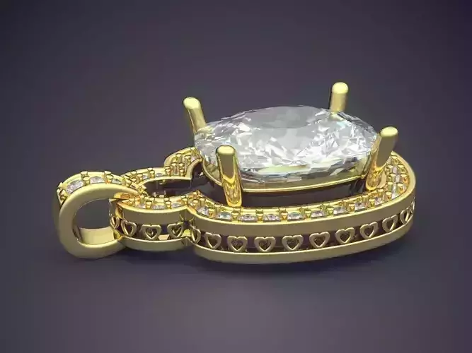 Thick Pendant Necklace With Huge Pearl 554