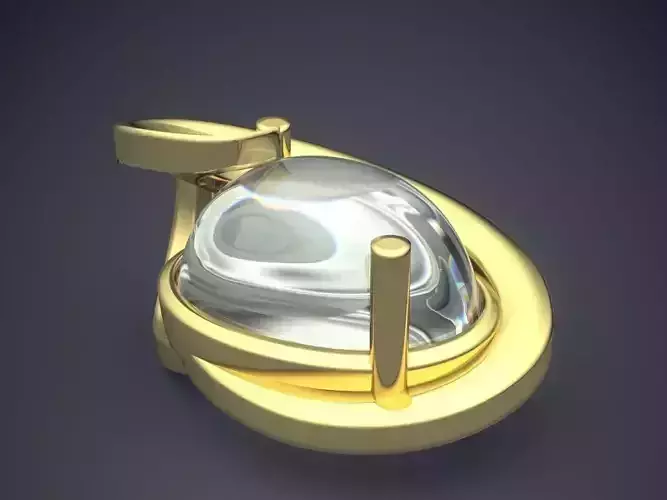 Unique Futuristic Circle Pearl Pendant 352