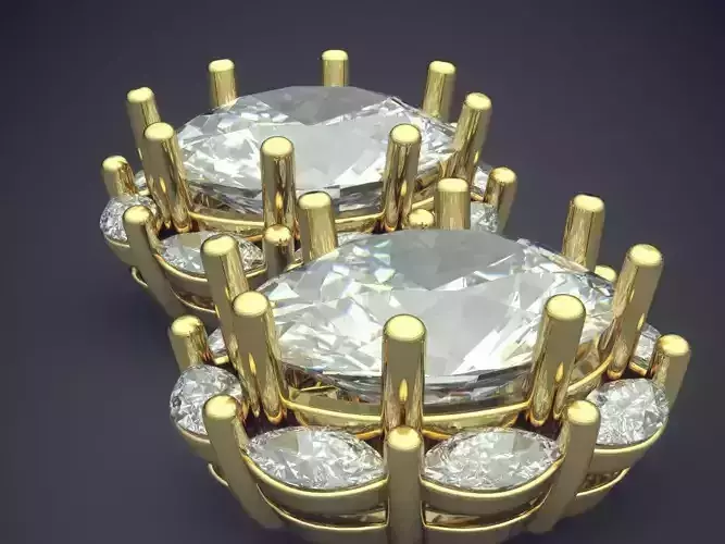 Small Earrings With Diamonds 343