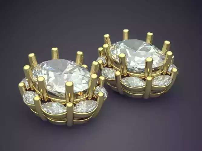 Small Earrings With Diamonds 343