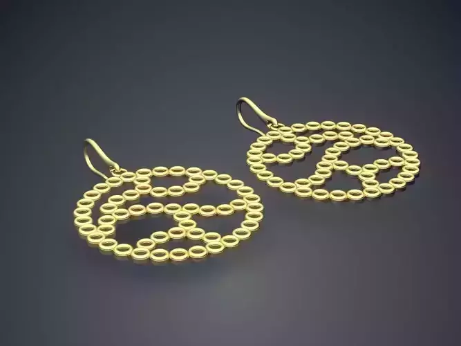 Oval Earrings With Small Holes 2822