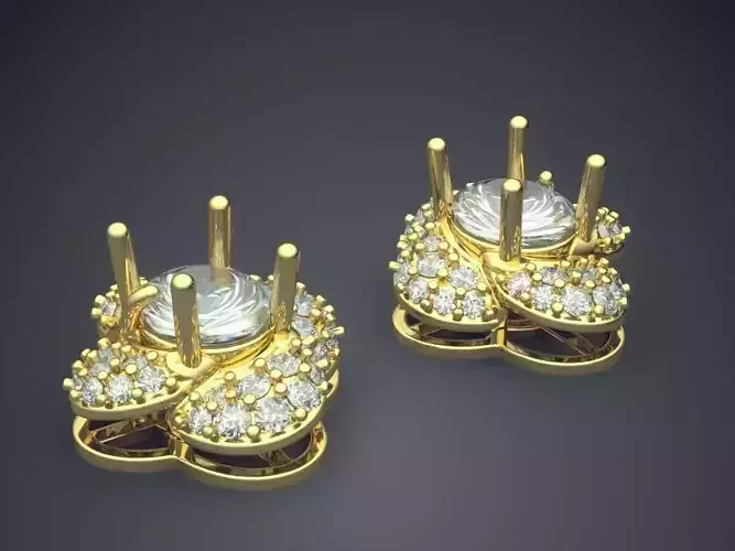 Full Of Diamonds Earrings 2859 3D print model