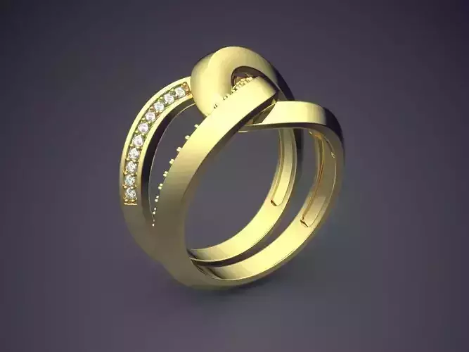 Knotted Unique Design Diamond Ring 2727