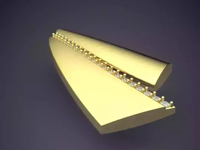 Modern Design Pendant with Small Diamonds 2659