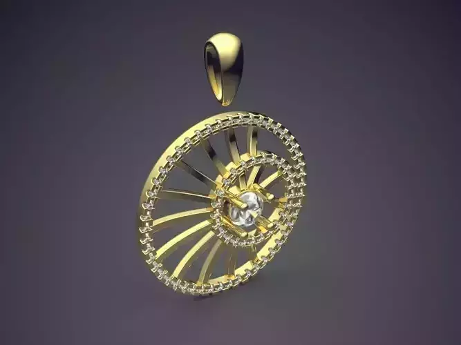 Detailed and Carved Pendant for Women 2612 3D print model