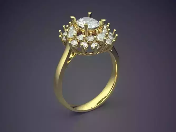 Engagement Ring With Diamonds 2549
