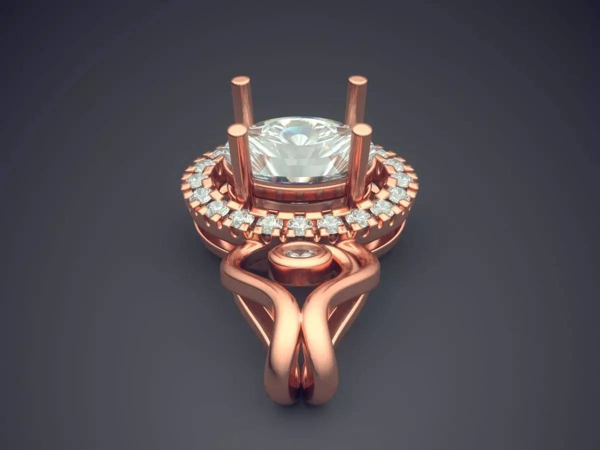 Pedant With Ornaments And Diamond 2506 3D print model_2
