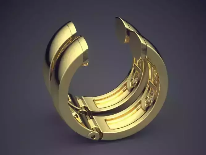 Not Fully Round Wedding Ring With Diamonds 2395