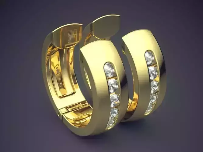 Not Fully Round Wedding Ring With Diamonds 2395