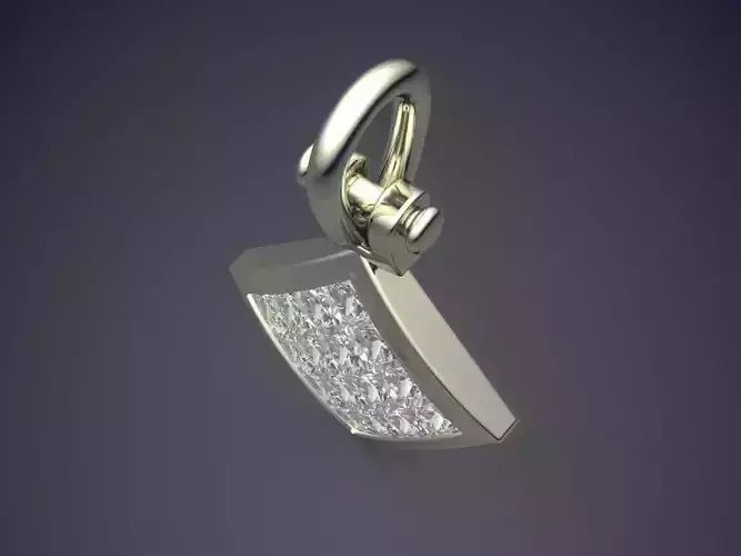 Rectangular-shape Brooch With Diamonds 2290