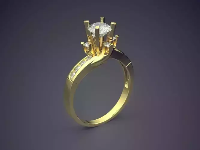 Thin Wedding Ring With Small Diamonds 2144