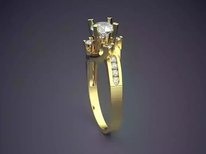 Thin Wedding Ring With Small Diamonds 2144