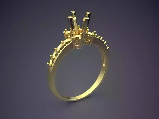 Thin Engagement Ring 3D print model