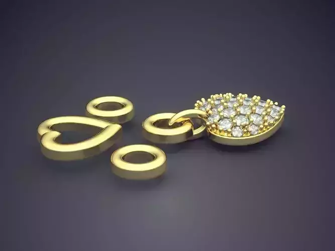 Heart-shape Pendant With Diamonds 1921