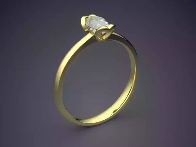 Dainty Engagement Ring with Small Diamonds 1911