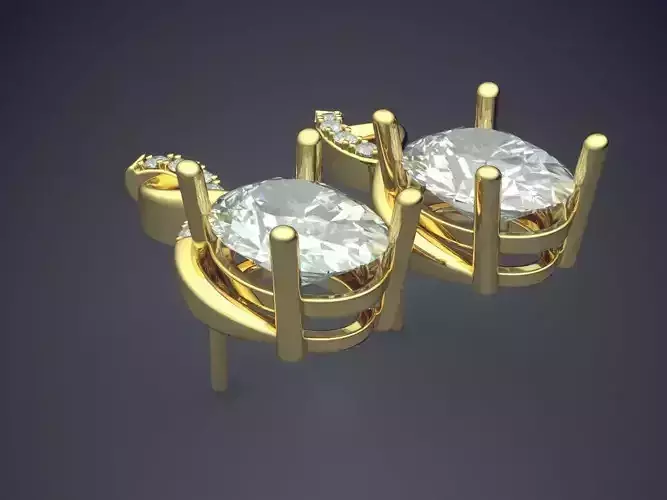 Amazing Huge Diamond Earrings 1937