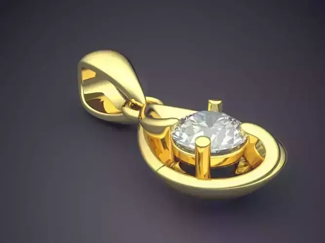 Oblong Pendant With Diamond 1840