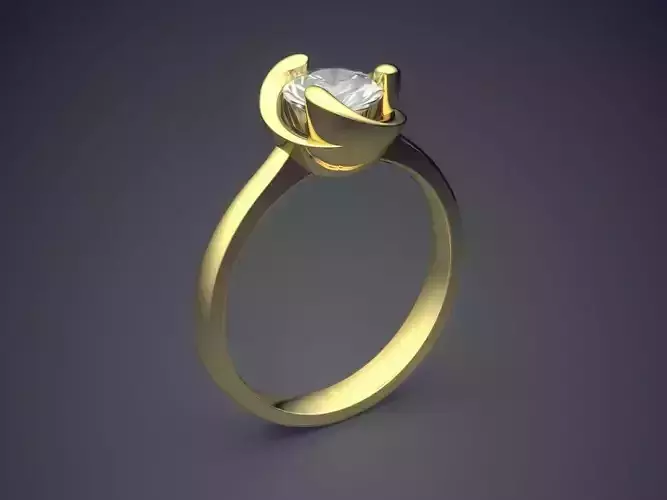 Thin Wedding Ring With Diamond 1741