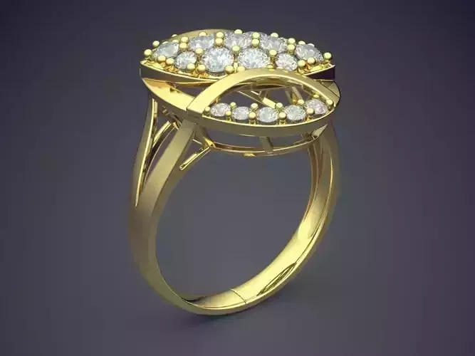 Engagement Ring With Small Diamonds 1621