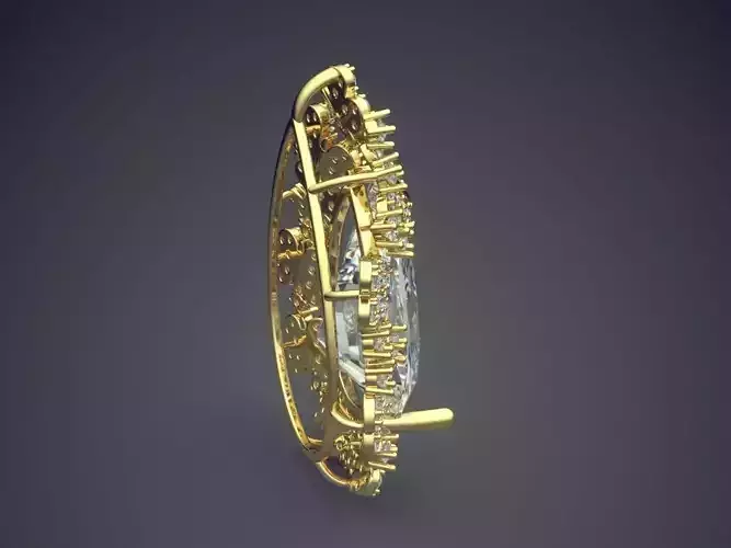 Pendant Without Chain With Large Diamond