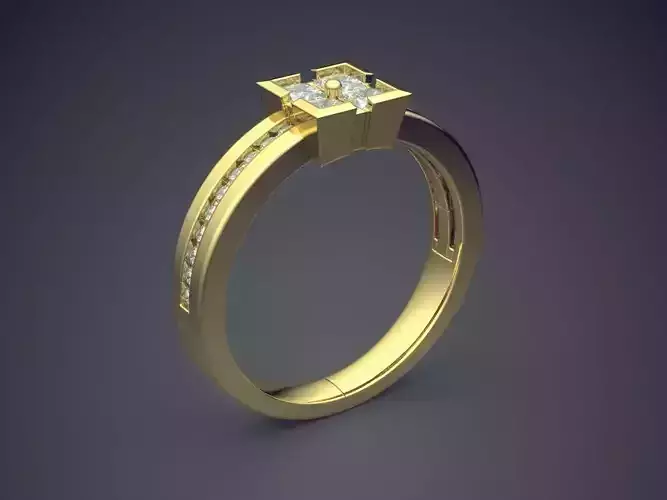 Engagement Ring With Small Diamonds 1521