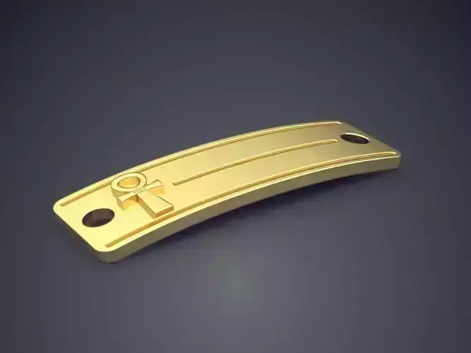 Thick Pendant Necklace With Egyptian Oval Cross 602