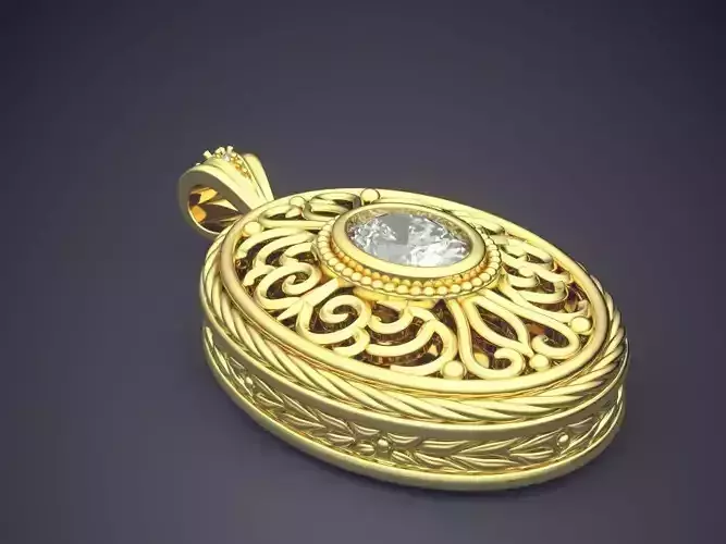 Vintage Feminine Detailed Pendant