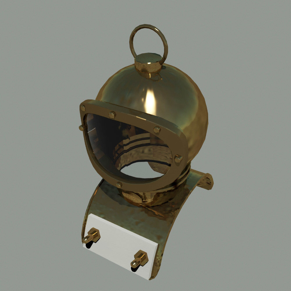 3D model Vintage diving helmet3 VR / AR / lowpoly CGTrader