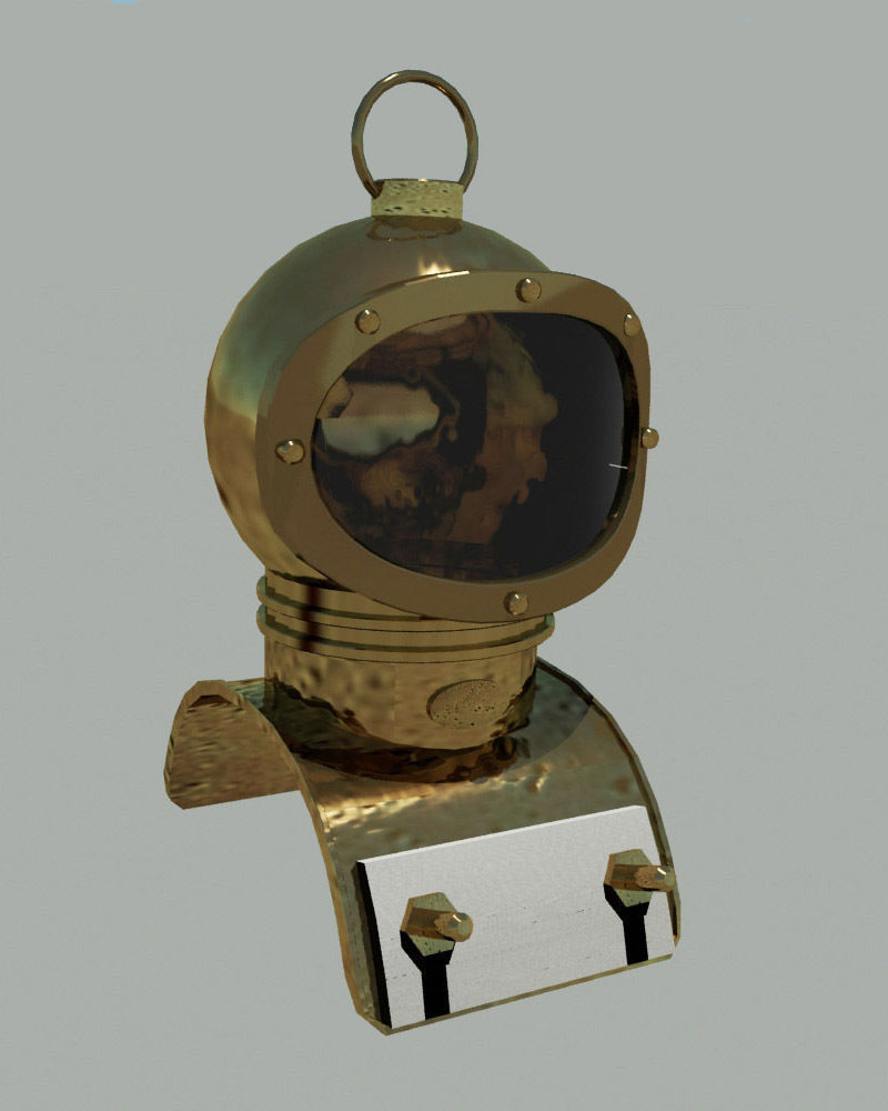 3D model Vintage diving helmet3 VR / AR / lowpoly CGTrader