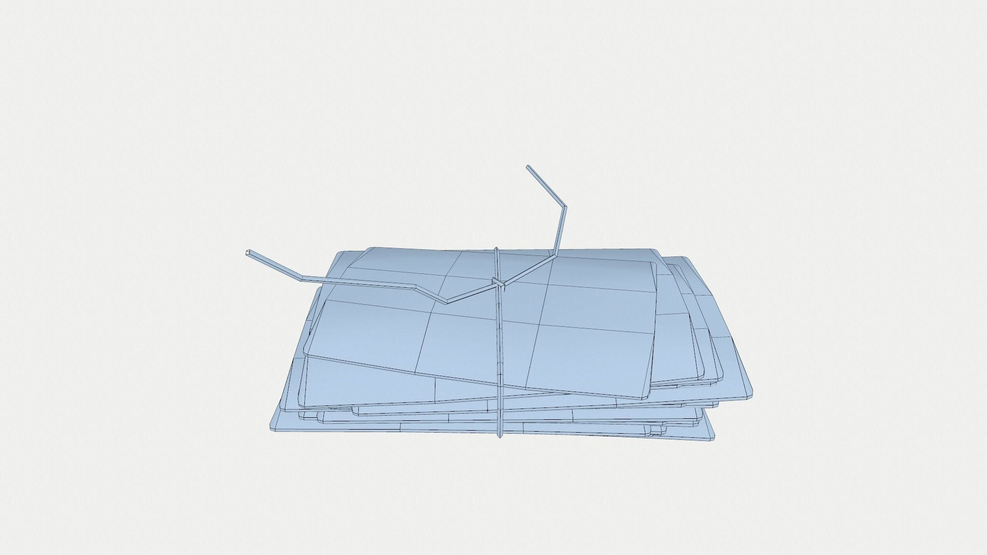 Letters old Low-poly 3D model_7