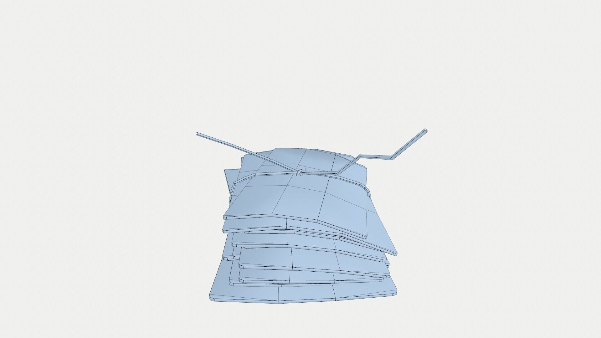 Letters old Low-poly 3D model_9