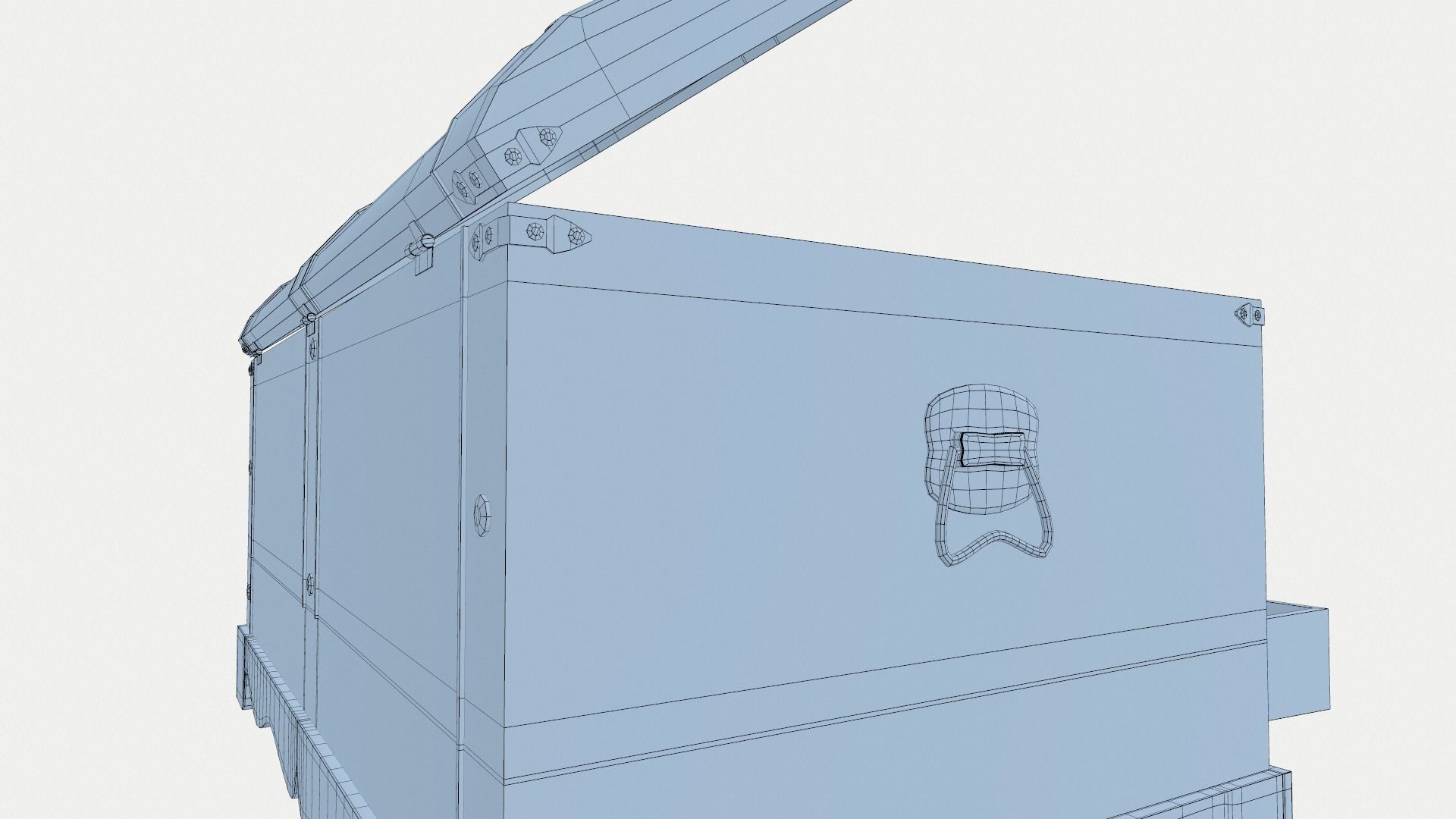 Old Wood Chest low-poly 3D model Low-poly 3D model_14