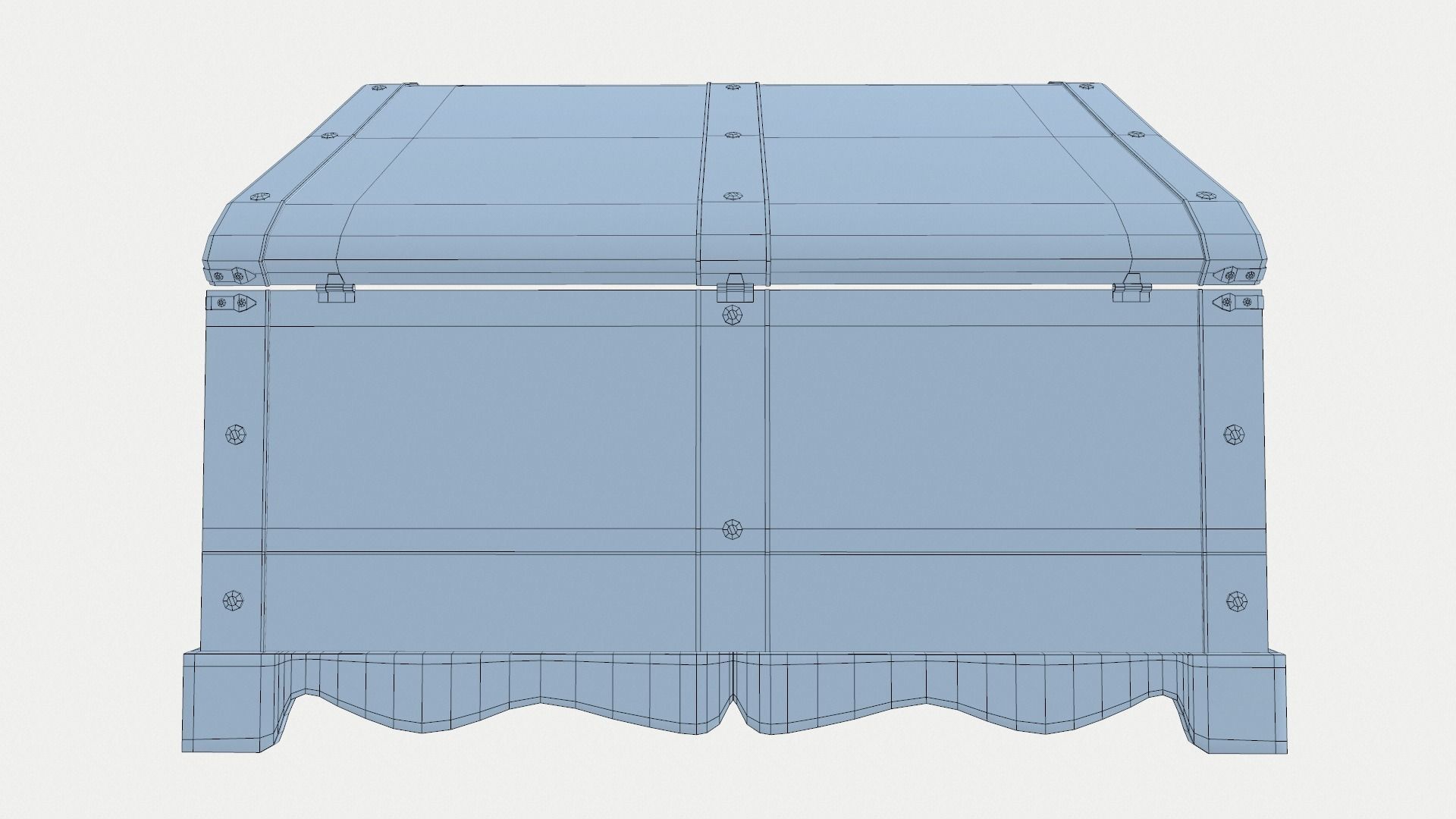 Old Wood Chest low-poly 3D model Low-poly 3D model_13