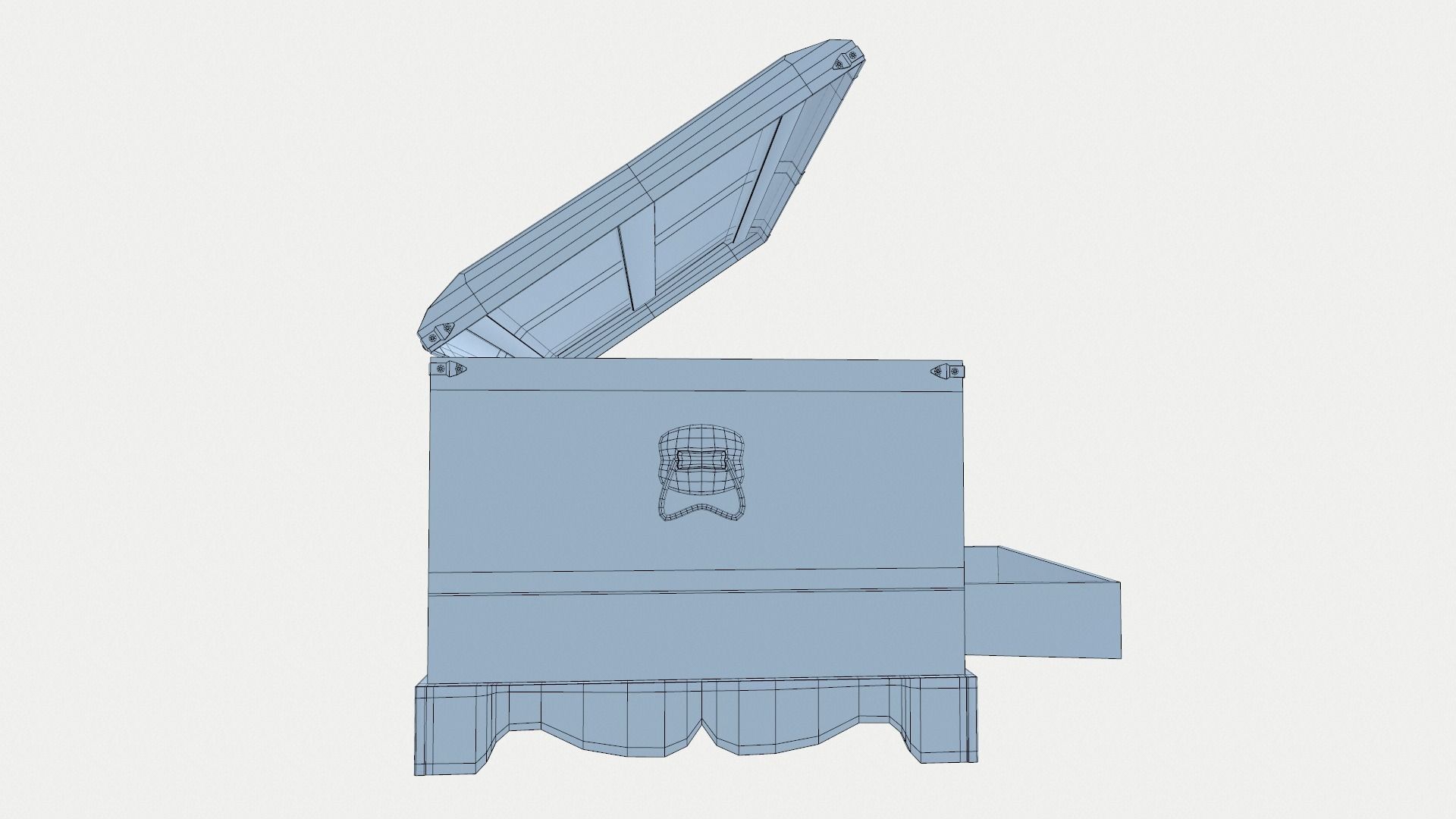 Old Wood Chest low-poly 3D model Low-poly 3D model_10